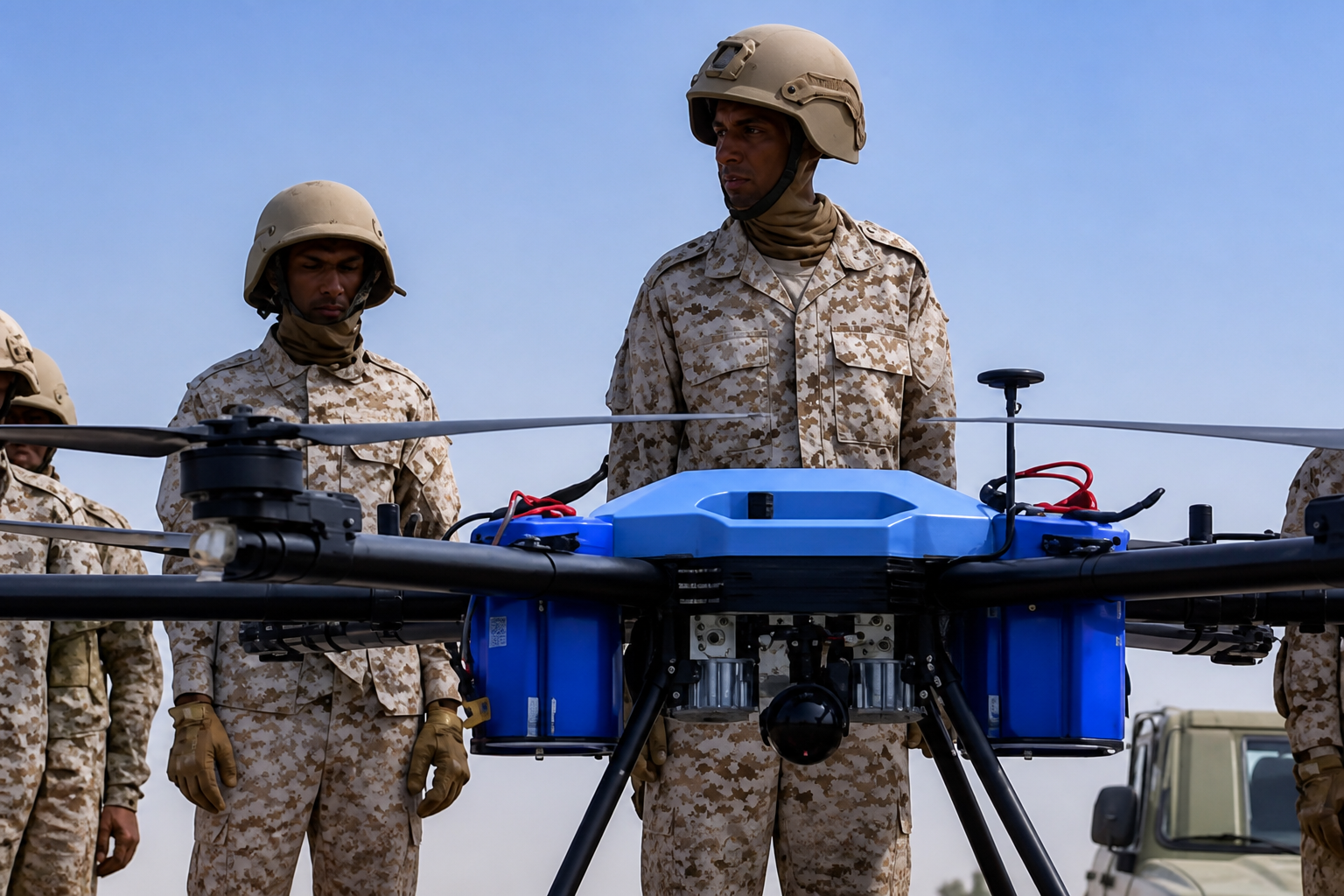 Yemeni National Shield Forces boost readiness, showcase drone arsenal