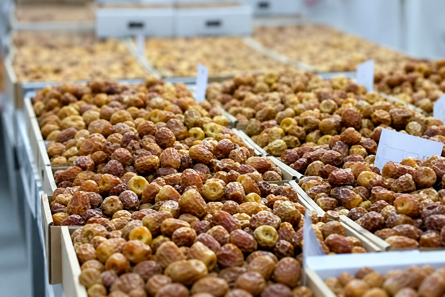 Un site de production de dattes à Al-Qassim mise sur le tri automatisé
