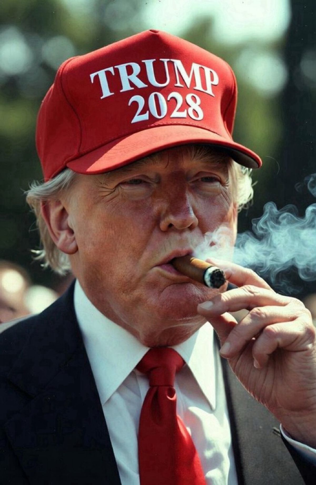 Trump Picu Kontroversi dengan Foto Bertopi 'Trump 2028'