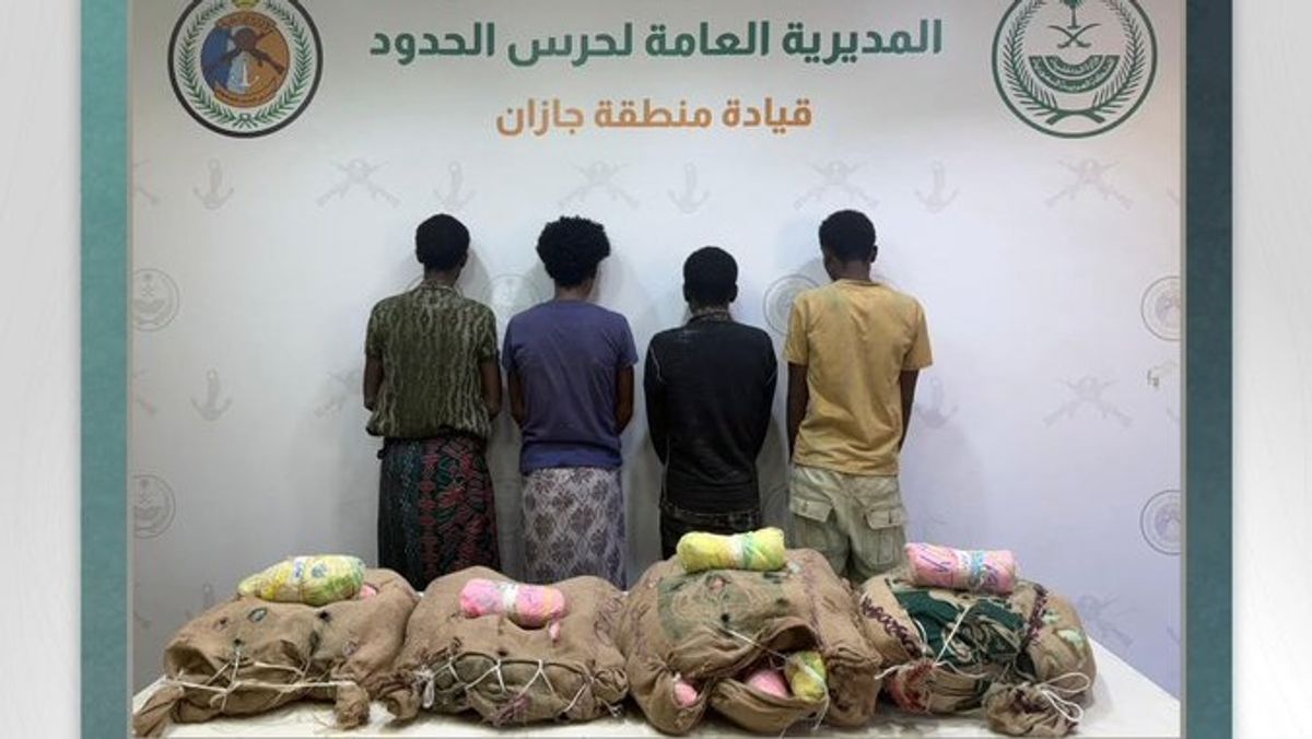 Cazan'da sınır güvenliğini ihlal eden 4 kişi 80 kilo kat ile yakalandı