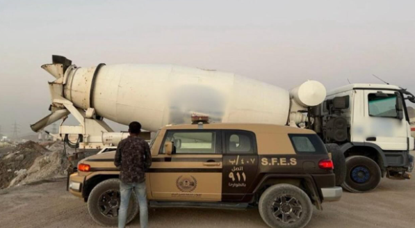 ضبط مقيم مصري لتفريغه مخلفات خرسانية في المدينة المنورة