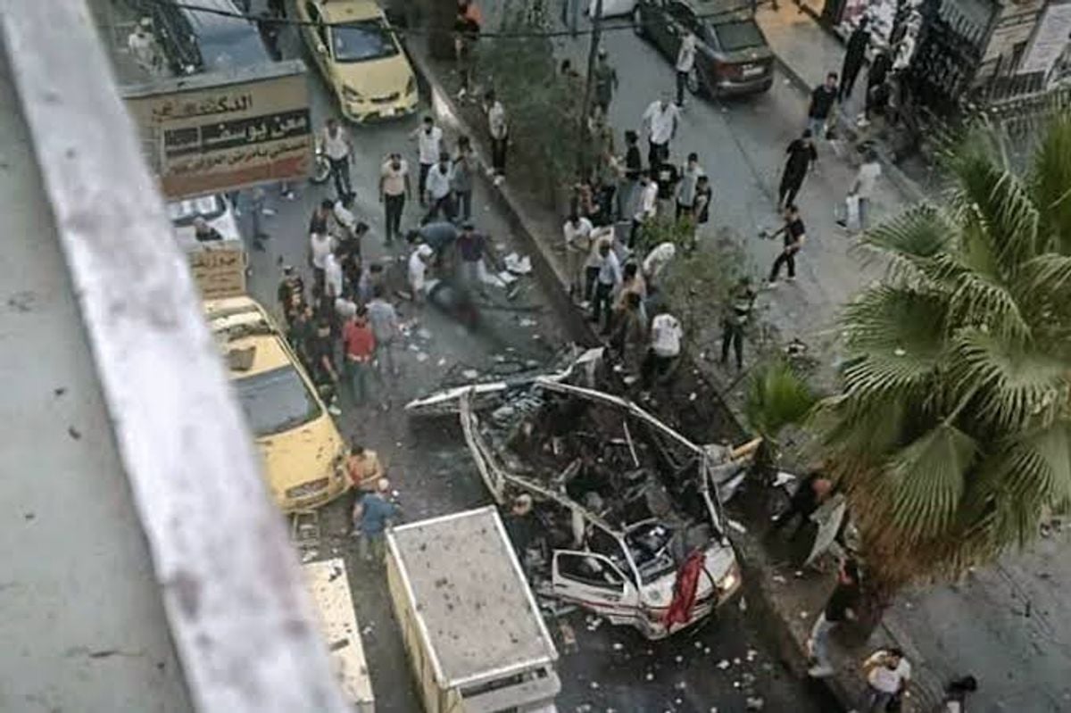 Two killed, 13 injured in public bus explosion near Damascus