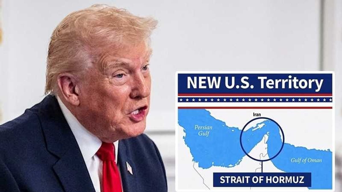 Trump posts Strait of Hormuz map labeled 'new American land'