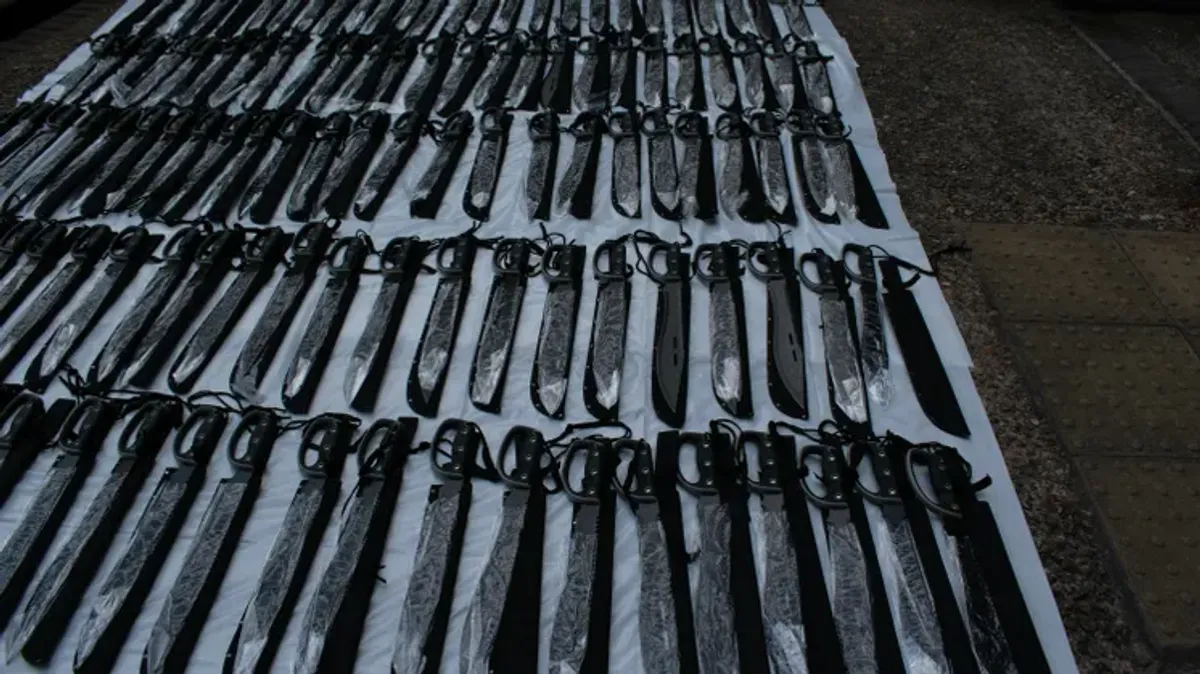 London police seize 650 'zombie knives', dismantle online sales network