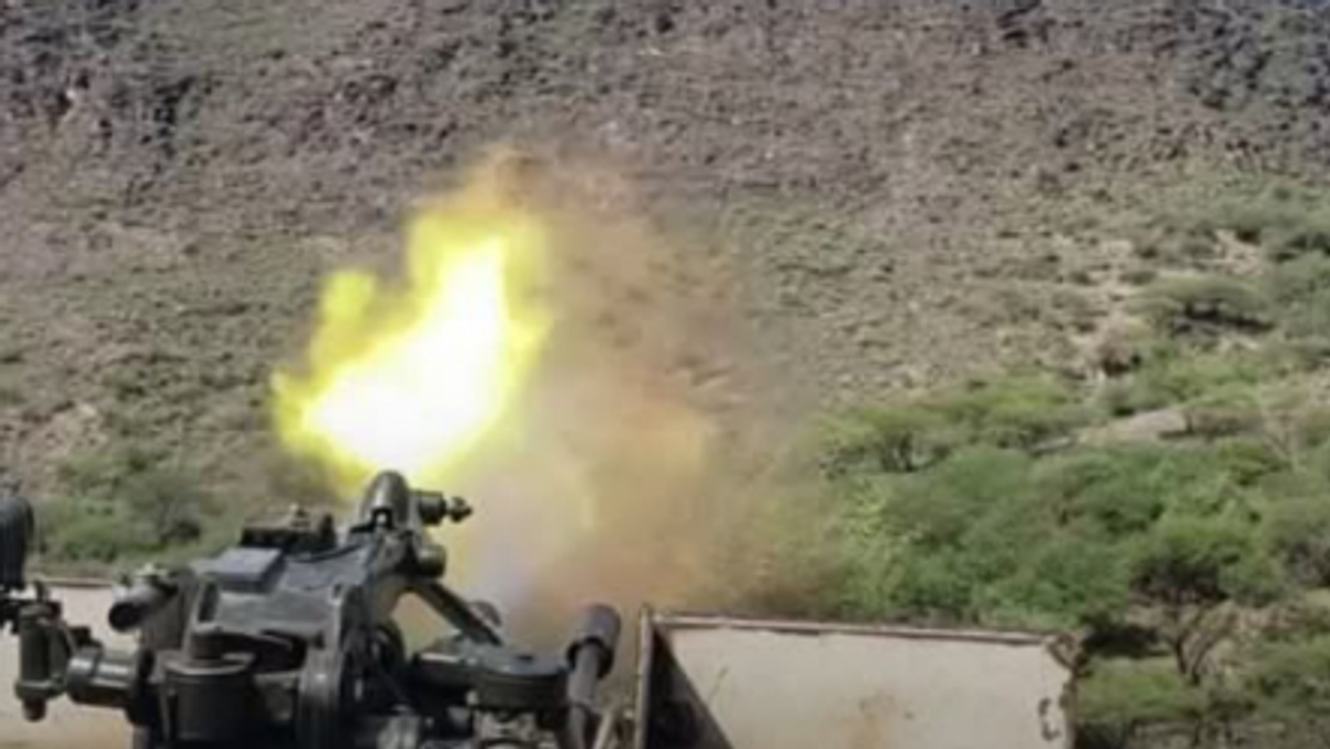Yemeni armed forces drone strikes target Houthi fighters in Marib