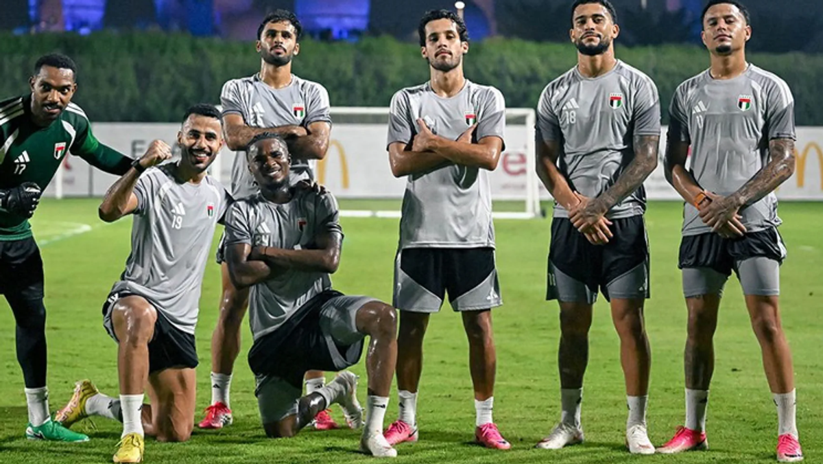 UAE national football team arrives in Jeddah for Gulf Cup 27