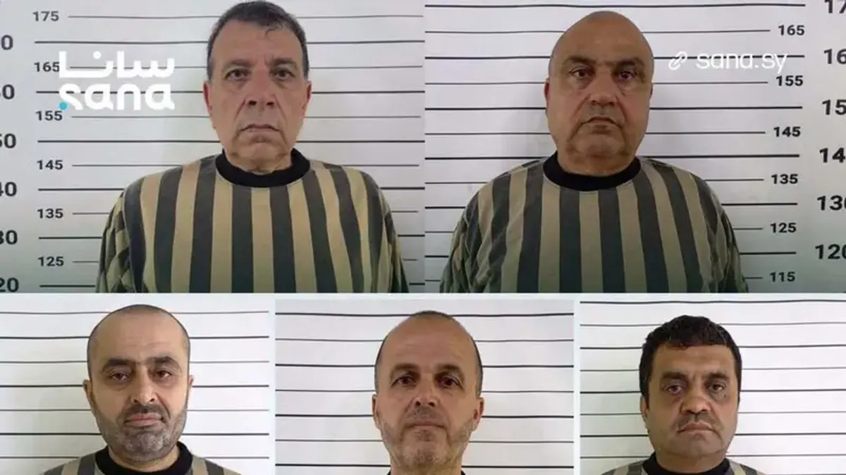 Syria detains five senior air force officers from Assad era