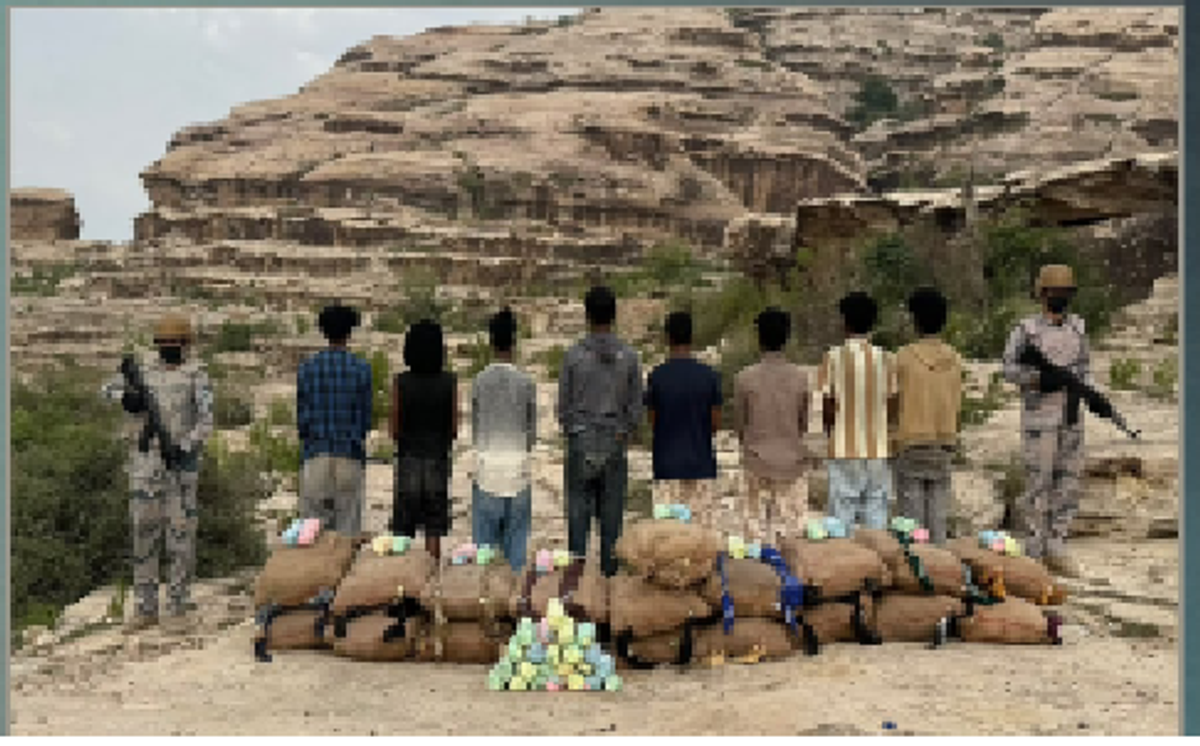 Detienen en Asir a ocho etíopes por traficar 380 kilos de qat