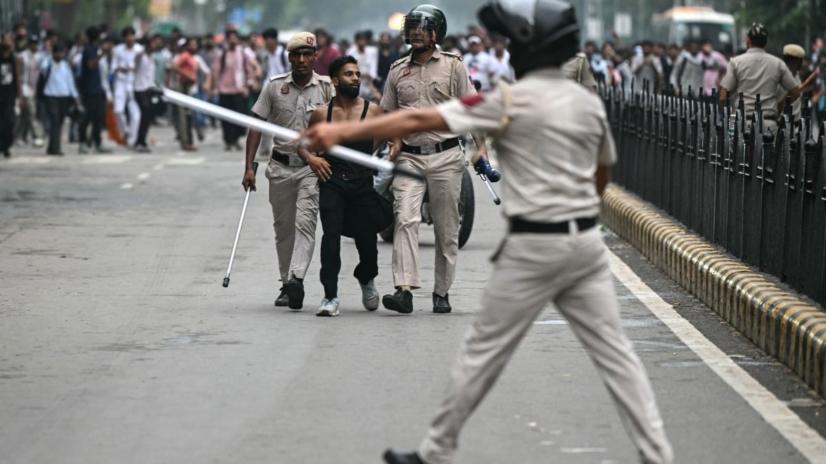 Youth movement protests in New Delhi over removal of 130 million voters