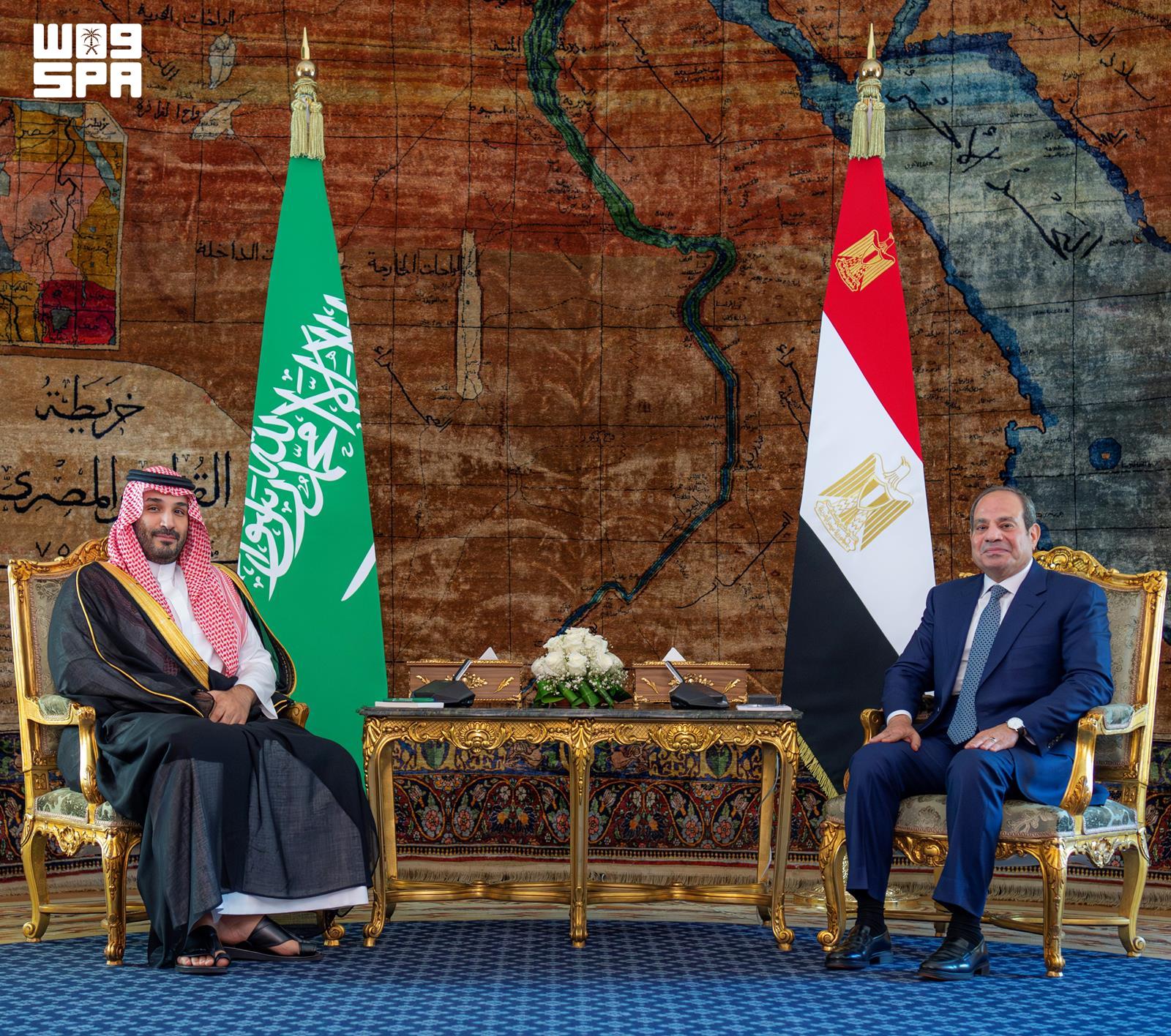 Saudi crown prince, Egyptian president hold talks in Cairo