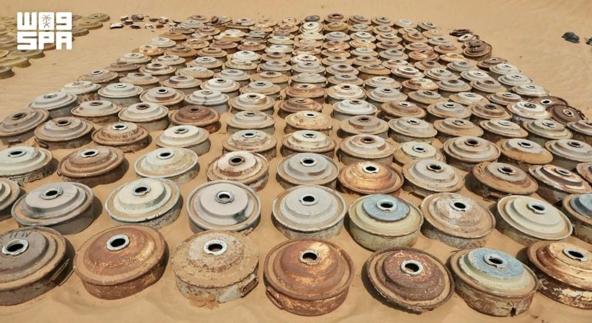 مشروع مسام ينزع 1,256 لغمًا من الأراضي اليمنية خلال أسبوع