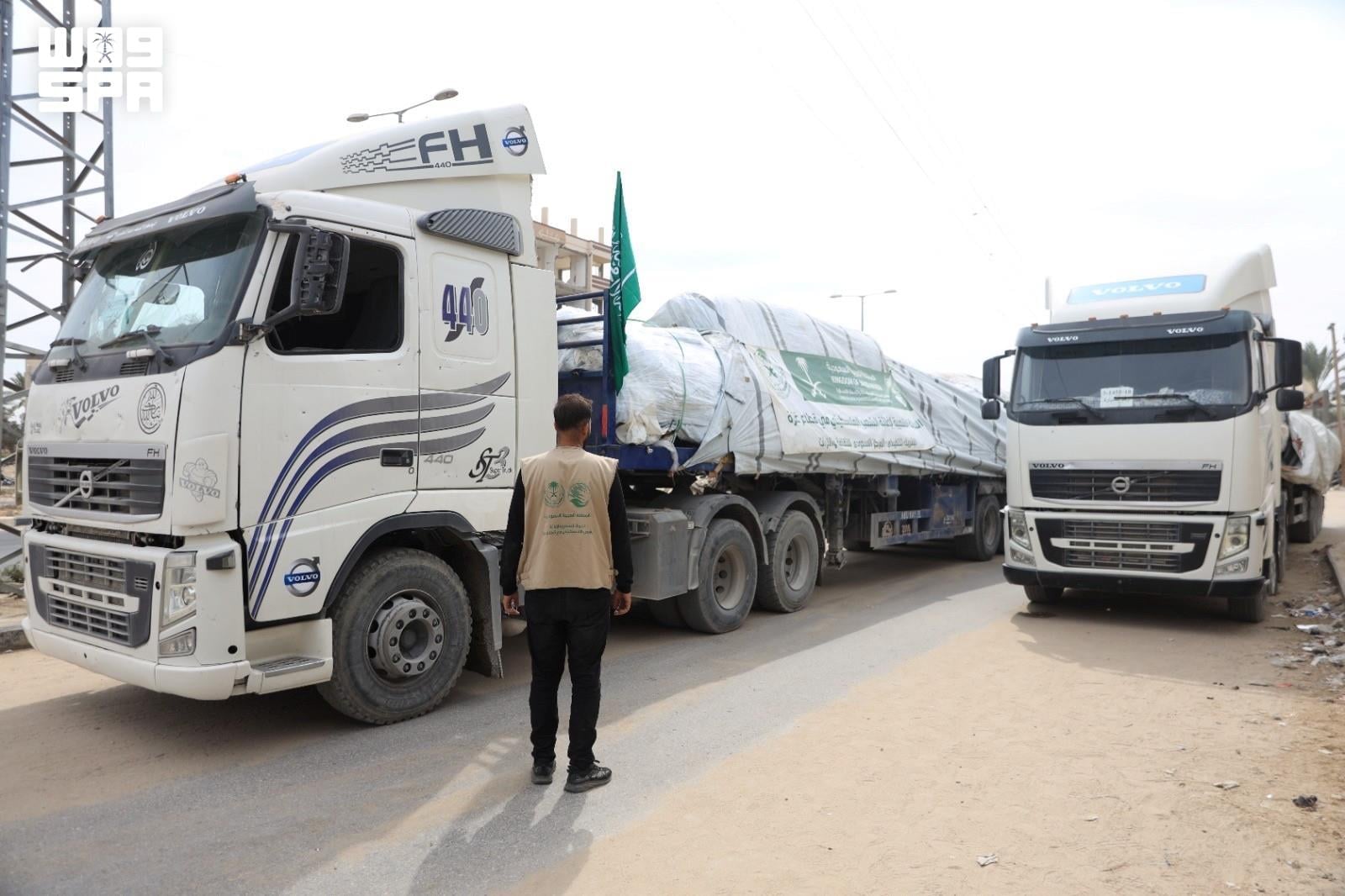 Nouvelle aide humanitaire du Centre King Salman arrivée à Gaza