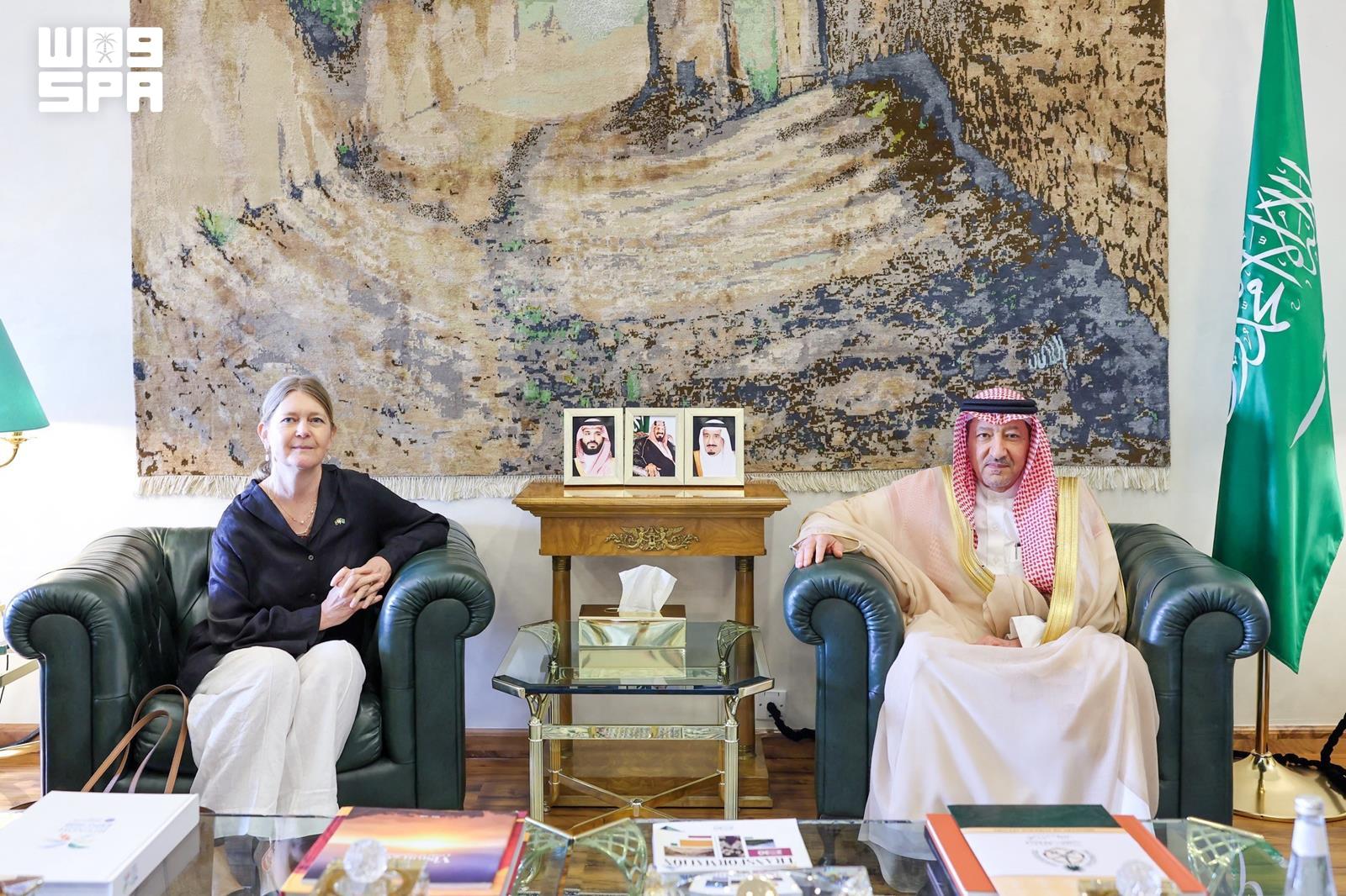 Deputy foreign minister receives Sweden’s new ambassador in Riyadh