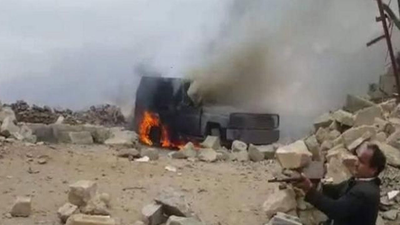  إسقاط مسيرة حوثية بمديرية حيران.. وهجوم كاسح لألوية العمالقة بجبهة مبلقة