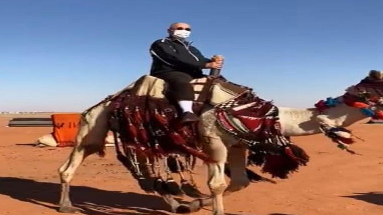 بالفيديو.. السفير الياباني يوثق تجربته لركوب الجمال للمرة الأولى في حياته