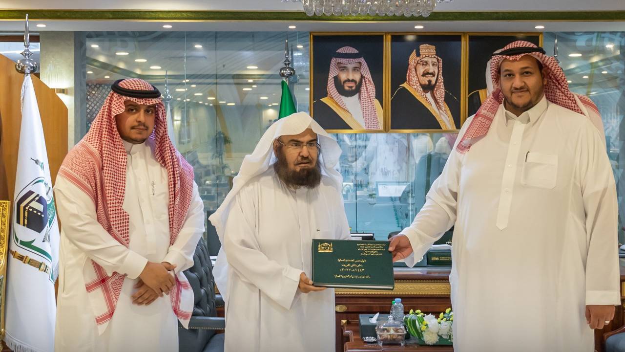 بالصور.. السديس يدشن دليل حصر الخدمات النسائية بالحرم المكي الشريف