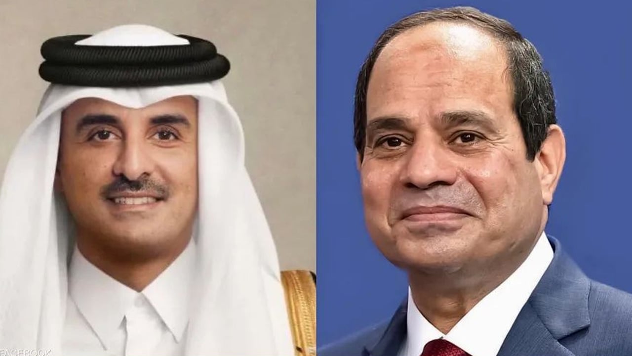 الرئيس المصري يستقبل أمير قطر في زيارة رسمية
