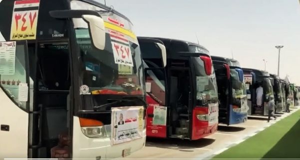 بالفيديو.. وصول أول دفعة من حجاج العراق لمنفذ جديدة عرعر
