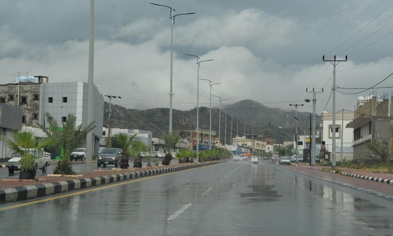 بالفيديو.. هطول أمطار غزيرة على رجال ألمع غرب أبها

