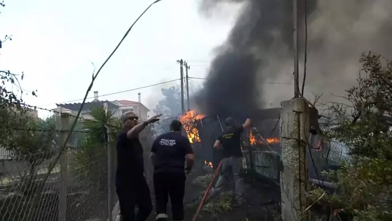 
حريق ضخم.. إخلاء سكان وسياح منتجع شعبي في جزيرة باليونان