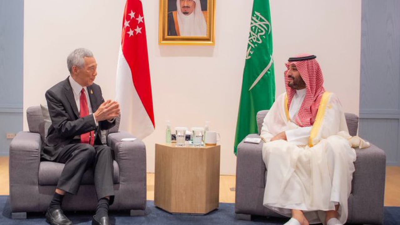 ولي العهد يلتقي رئيس وزراء سنغافورة في تايلاند
