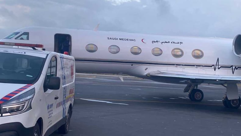نقل مواطن من المغرب إلى المملكة بالإخلاء الطبي لاستكمال العلاج
