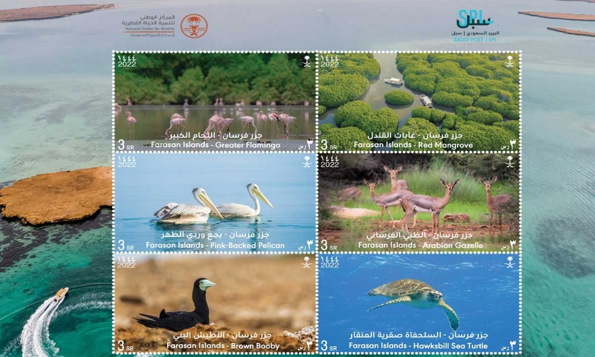 البريد السعودي يصدر 6 طوابع تذكارية عن محمية جزر فرسان  