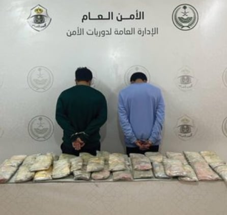 القبض على شخصين بحوزتهما 30 كيلو من الحشيش في بيشة