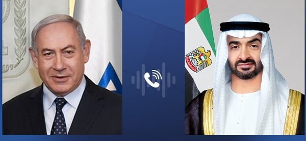 محمد بن زايد لنتنياهو: الإمارات ستعمل على تفادي التصعيد الإقليمي ودعم مسار السلام والاستقرار