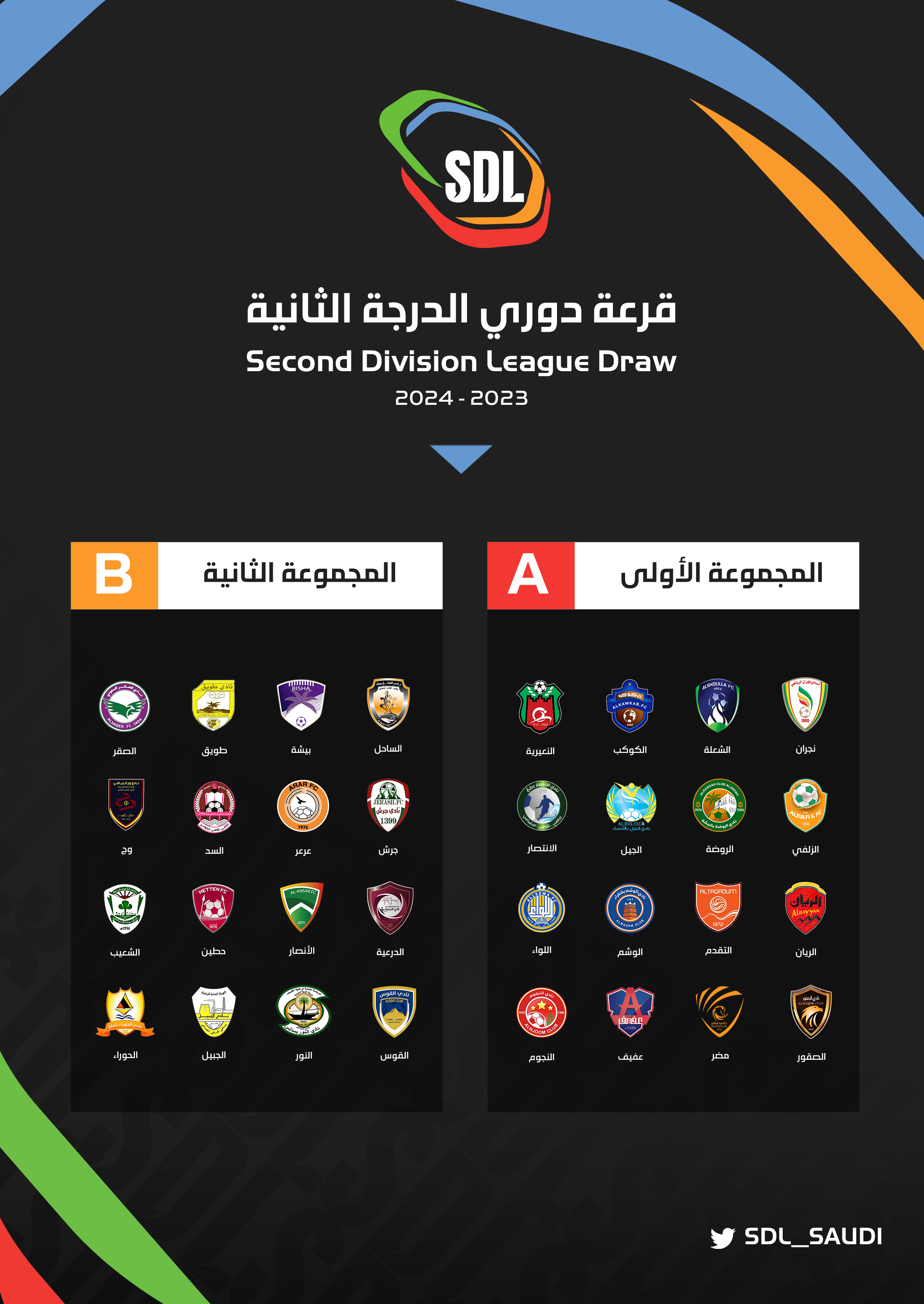 قرعة الدوري السعودي الدرجة الثانية