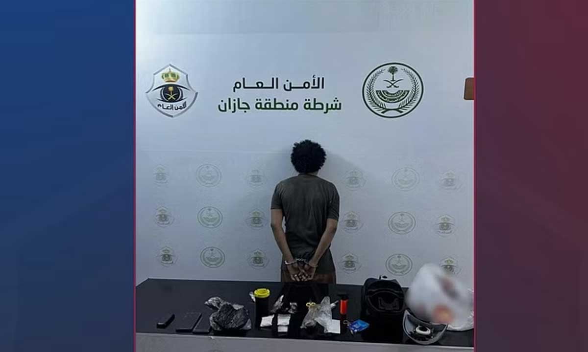 شرطة جازان تقبض على مخالف لنظام أمن الحدود لترويجه المخدرات