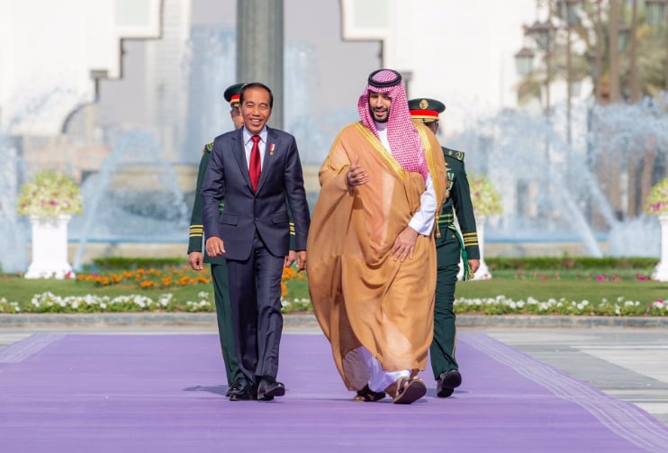 سمو الأمير محمد بن سلمان يستقبل  رئيس جمهورية إندونيسيا