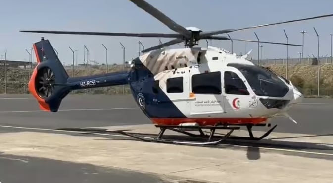 الإسعاف الجوي بالجوف ينقل مصابًا بجلطة قلبية خلال 40 دقيقة في تجربة فرضية
