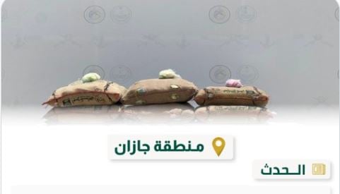حرس الحدود بجازان يحبط تهريب 90 كيلوجرامًا من نبات القات المخدر
