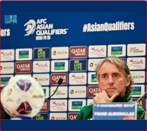 مانشيني يؤكد صعوبة مواجهة الغد أمام إندونيسيا في تصفيات كأس العالم