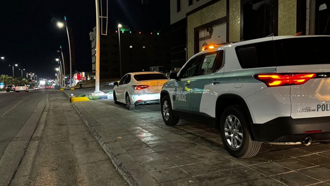 مرور حفر الباطن يضبط قائد مركبة يرتكب مخالفة التفحيط