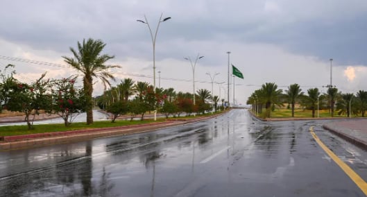 هطول أمطار متوسطة وعواصف رعدية على منطقة الباحة