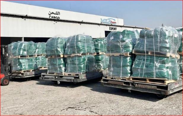الطائرة الإغاثية السعودية الثامنة عشرة تصل إلى العاصمة اللبنانية بيروت