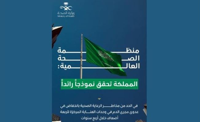 «الصحة العالمية»: المملكة أنموذج رائد عالميًا في الحد من المخاطر المرتبطة بالرعاية الصحية