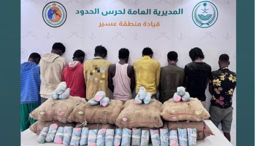 القبض على 9 مخالفين بمنطقة عسير لتهريبهم 120 كيلوجرامًا من نبات القات 