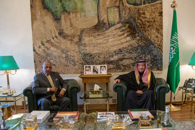 نائب وزير الخارجية يبحث مستجدات الأوضاع  في السودان مع سفير الخرطوم لدى المملكة