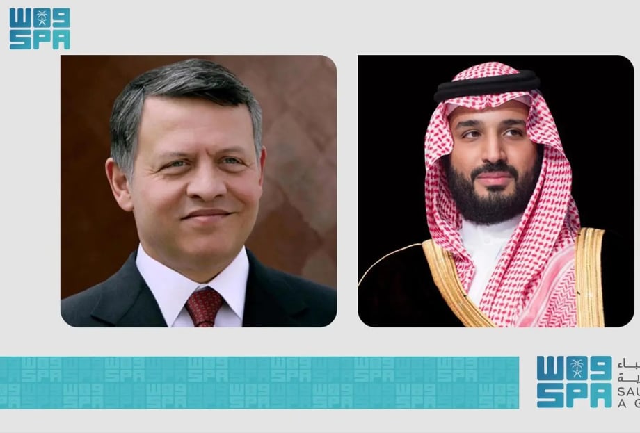 ولي العهد يتلقى اتصالًا من ملك الأردن ويبحثان تطورات الأوضاع الإقليمية 