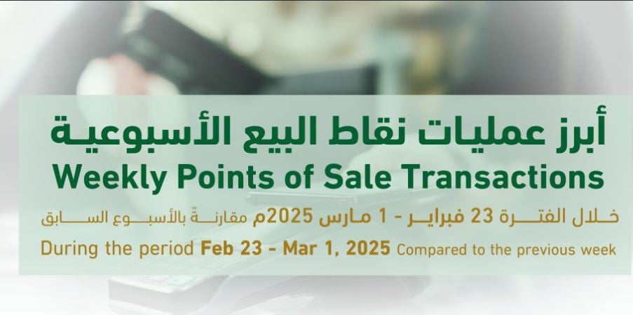 تجاوزت 3 مليارات ريال.. 54 مليون عملية نقاط بيع للأطعمة والمشروبات في المملكة خلال أسبوع