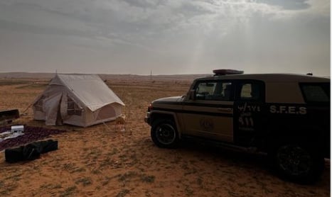 ضبط مواطن لارتكابه مخالفة التخييم في محمية الملك عبدالعزيز الملكية