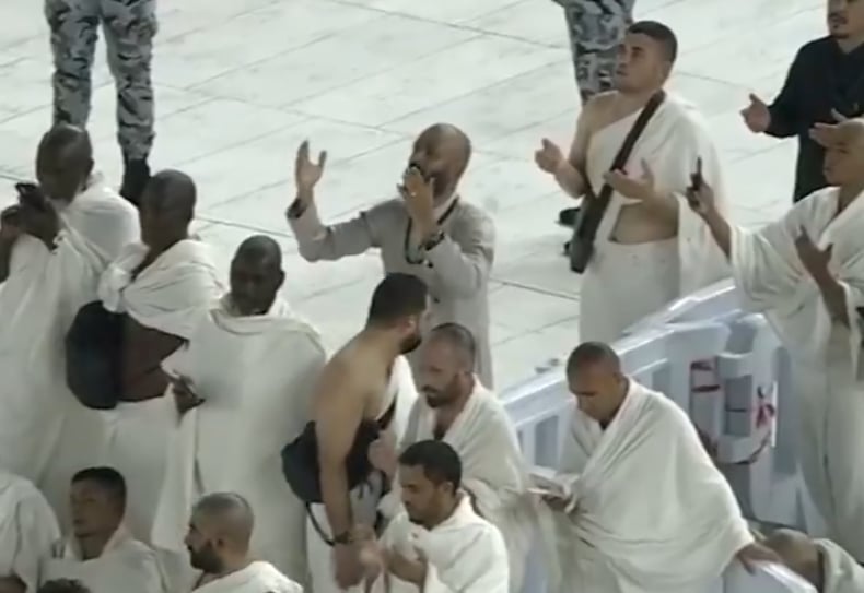 أمطار غزيرة على الحرم المكي في ليلة 27 رمضان