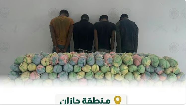 القبض على 4 مخالفين بجازان لتهريبهم 80 كيلوجرامًا من نبات القات