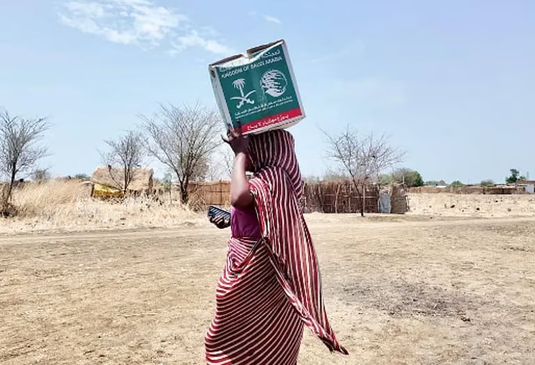 «إغاثي الملك سلمان» يوزع 1.500 سلة غذائية بولاية سنار في السودان
