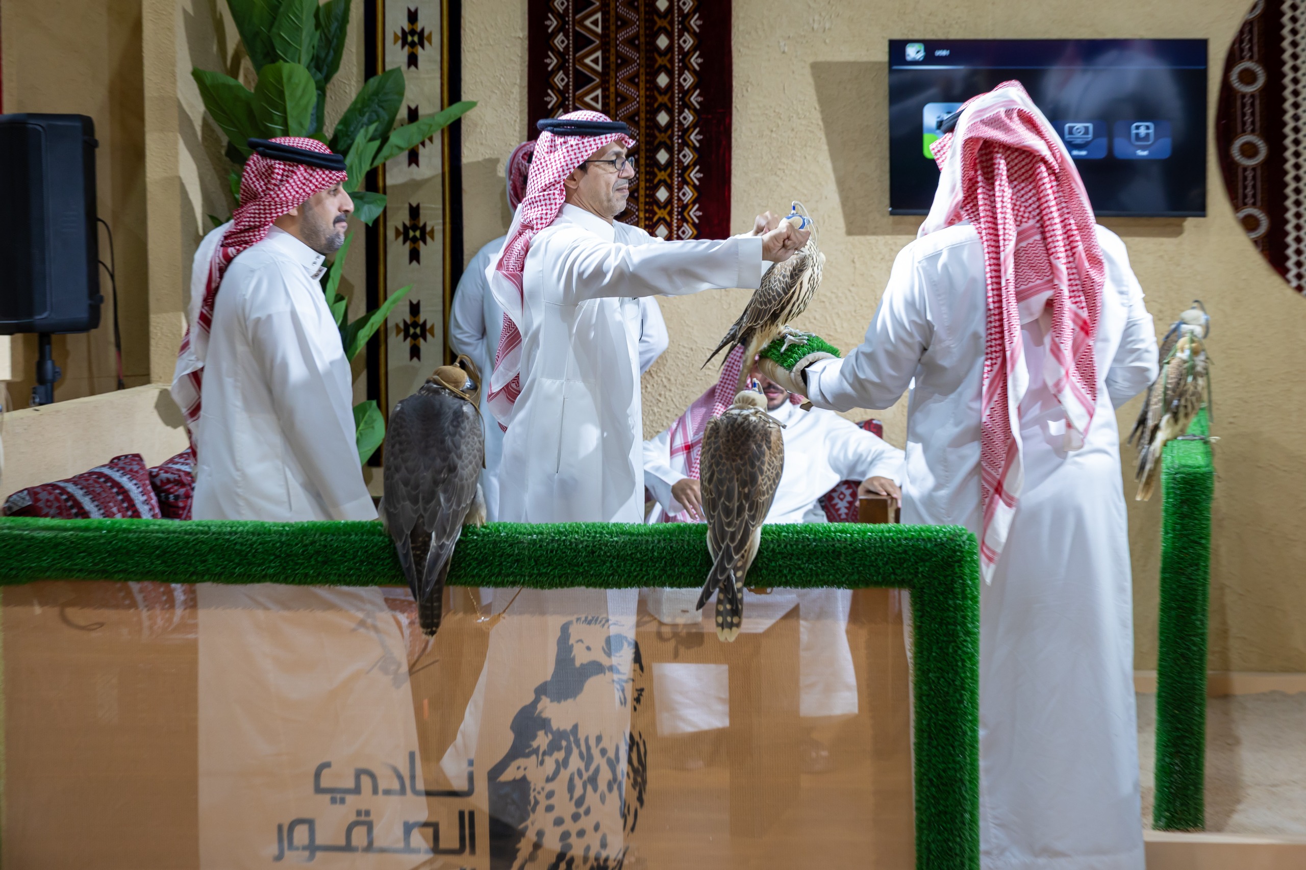 زوار ومشاركون خليجيون ودوليون في المزاد الدولي للصقور بالرياض وسط فرص استثمارية واعدة
