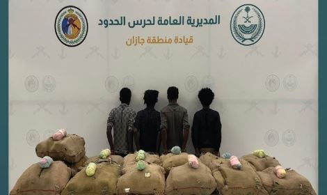 القبض على 5 مخالفين بمنطقتي جازان وعسير لتهريبهم 329 كيلوجراما من نبات القات