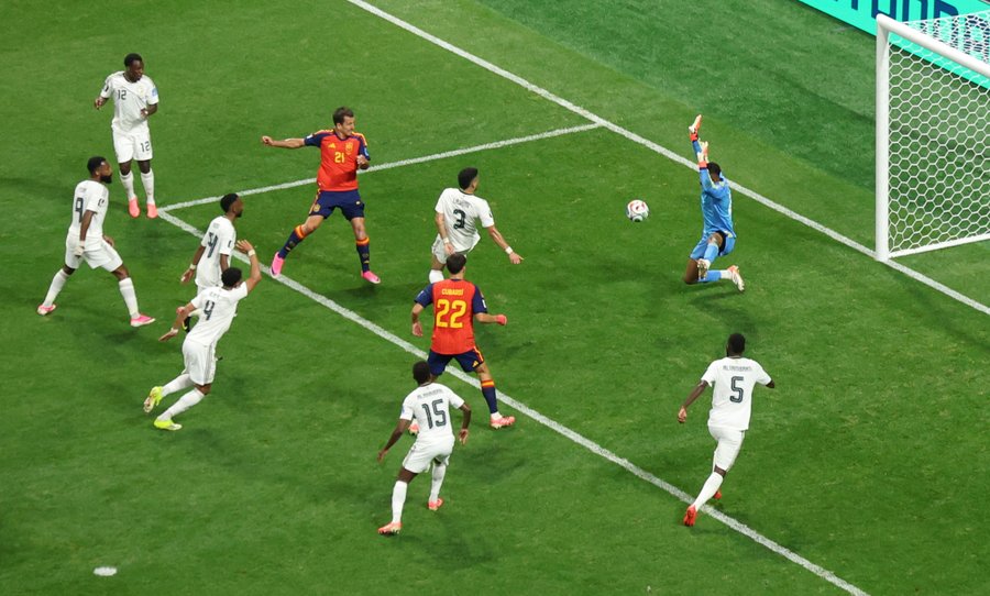 كأس العالم 2026.. المنتخب الإسباني يتقدم على الأخضر بثلاثية في الشوط الأول 